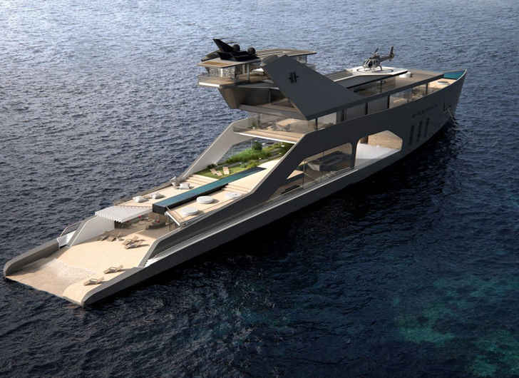 This Mega-Yacht is Equipped With Its Own Private Beach