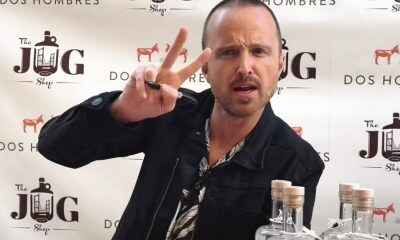 Aaron Paul and Bryan Cranston meet fans at mezcal brand, Dos Hombres, event in San Francisco